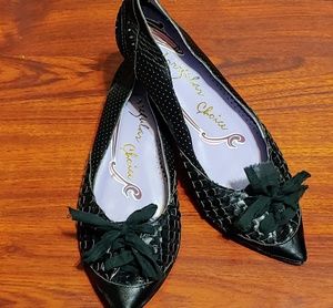 Irregular Choice Pointed Toe Black Flats 40